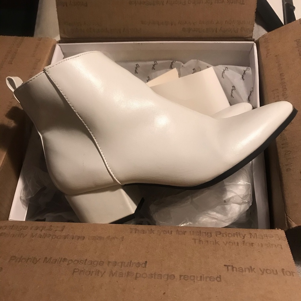 Bundle with clothes 3 for $25. White booties